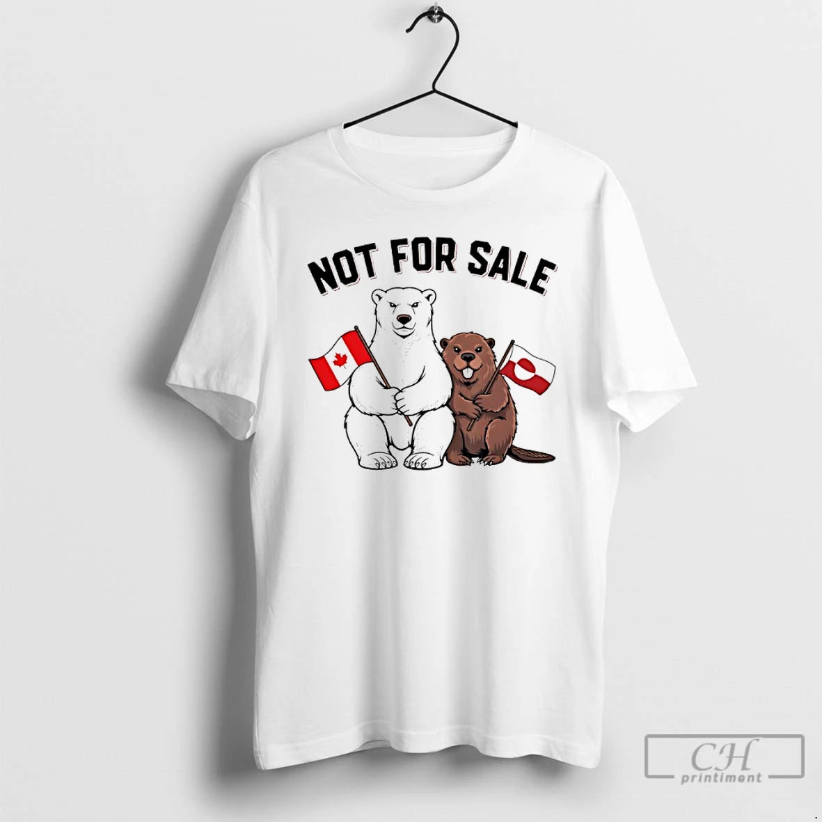Premium Greenland Is Not For Sale Bear And Beaver T-Shirts, Hoodie, Sweatshirt | PureTeeCo.com