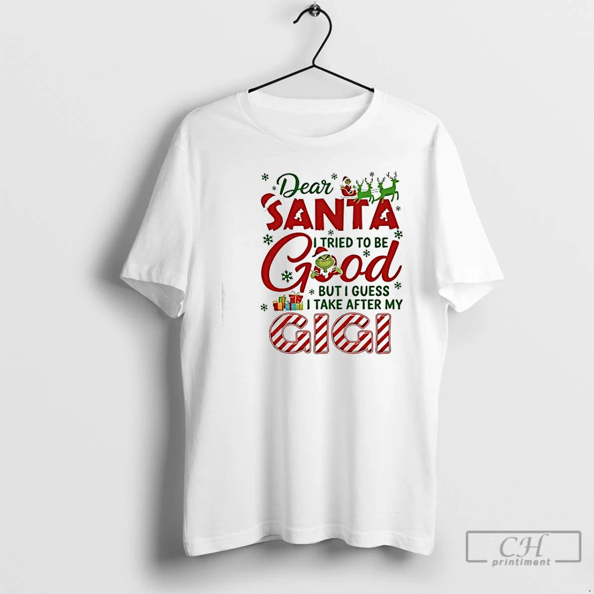 Premium Grinch Dear Santa I Tried To Be Good But I Guess I Take After T-Shirts, Hoodie, Sweatshirt | PureTeeCo.com