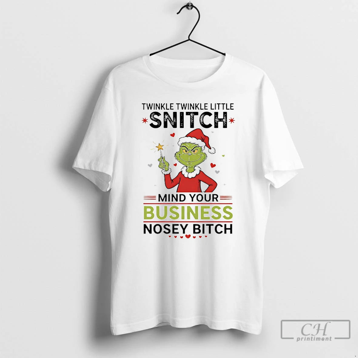 Premium Grinch Twinkle Twinkle Little Snitch Mind Your Business Nosey Bitch T-Shirts, Hoodie, Sweatshirt | PureTeeCo.com