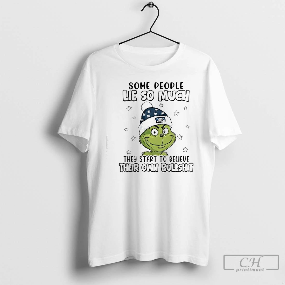Premium Grinch Some People Lie So Much They Start To Believe Their Own Bullshit T-Shirts, Hoodie, Sweatshirt | PureTeeCo.com