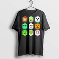 Premium Halloween Zombie Block Heads T Shirts