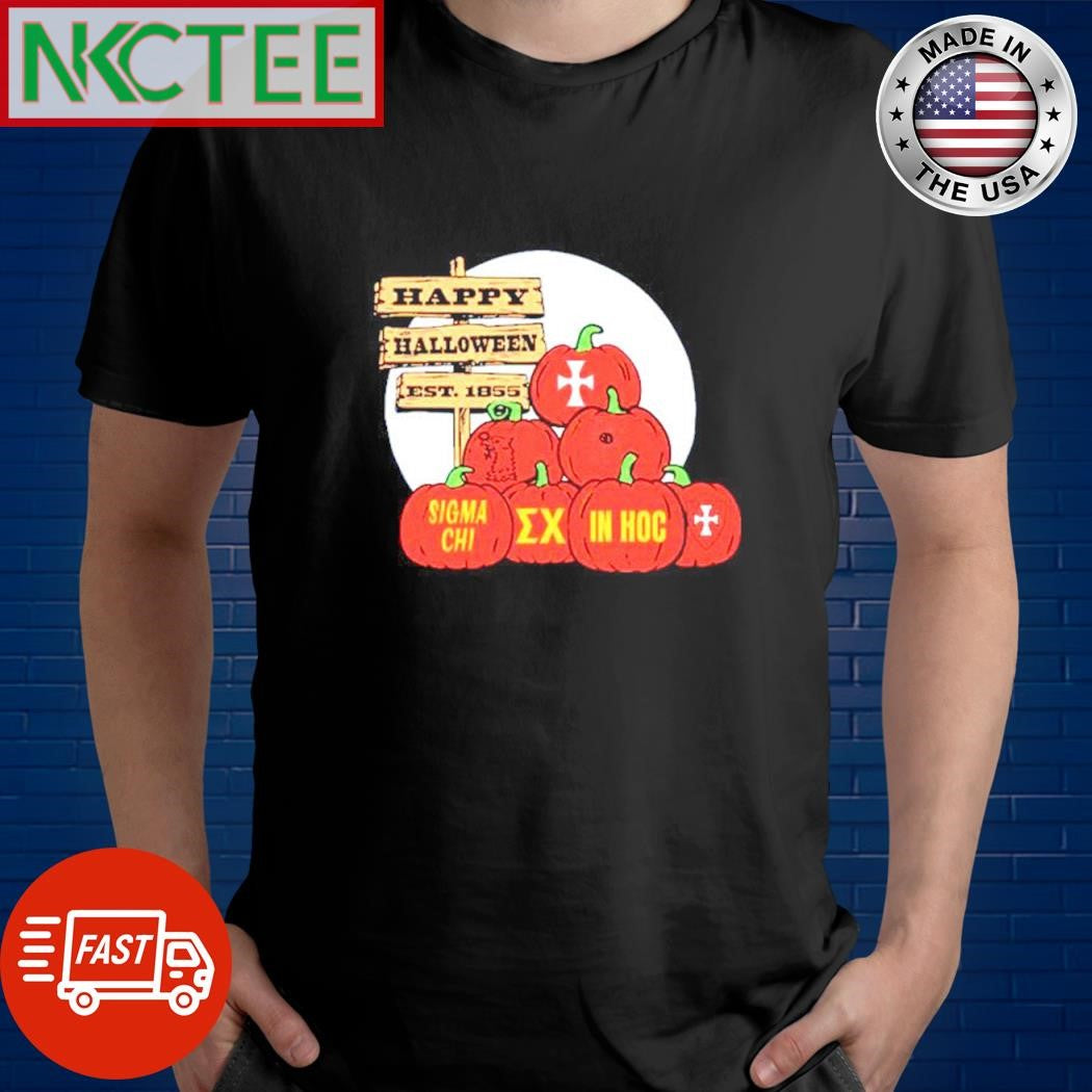 Premium Happy Halloween Est 1855 Sigma Chi In Hoc pumpkins shirt