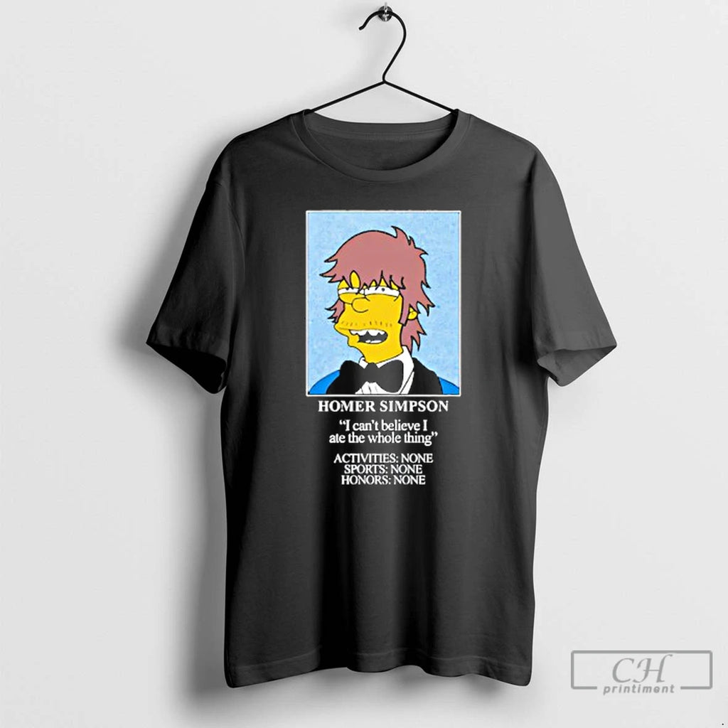 Premium Homer Simpson I Cant Believe I Ate The Whole Thing T-Shirts, Hoodie, Sweatshirt | PureTeeCo.com