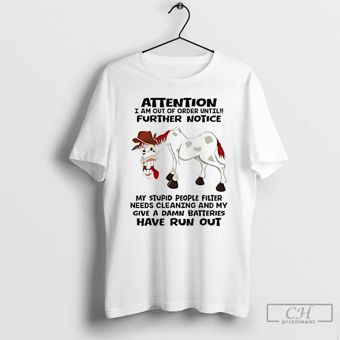 Premium Horse Attention I Am Out Of Order Until Further Notice My Stupid People Filter T-Shirts, Hoodie, Sweatshirt