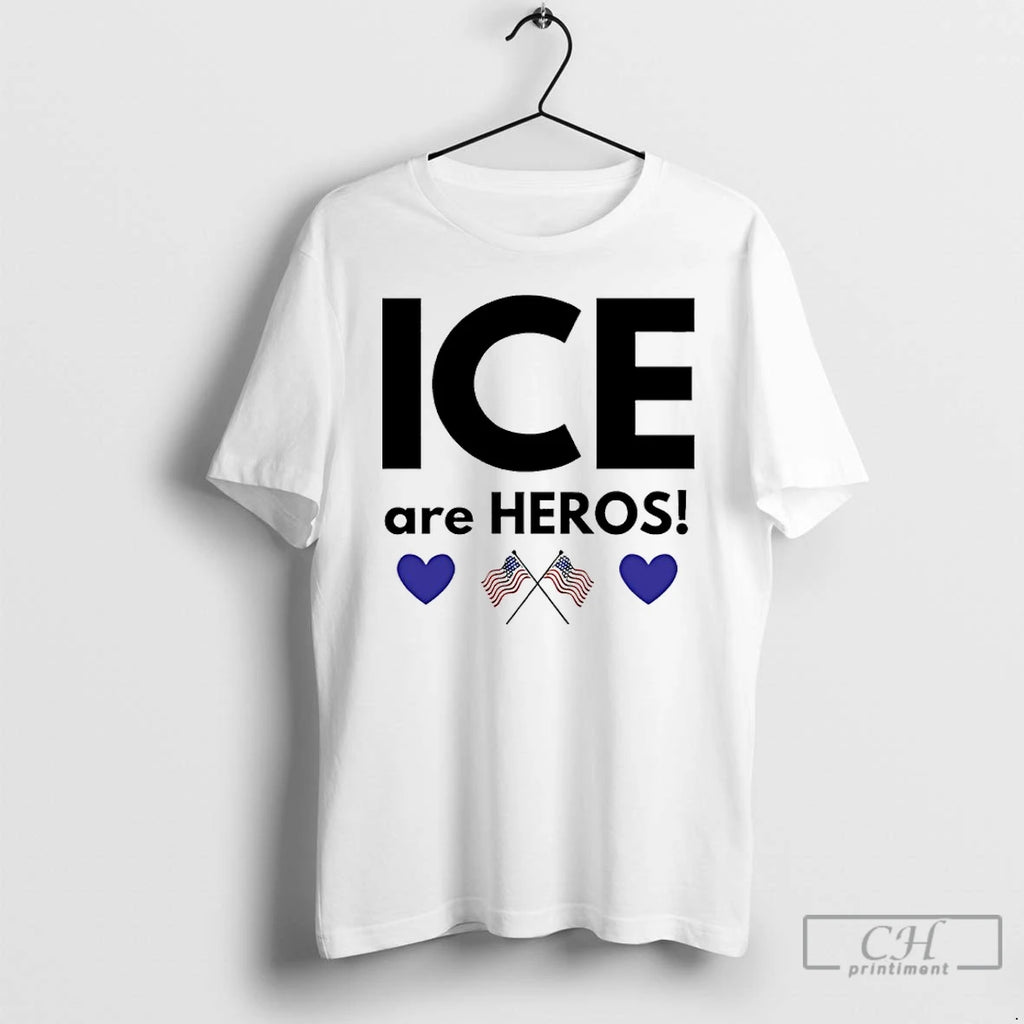 Premium Ice Are Heroes American Flag T-Shirts, Hoodie, Sweatshirt | PureTeeCo.com