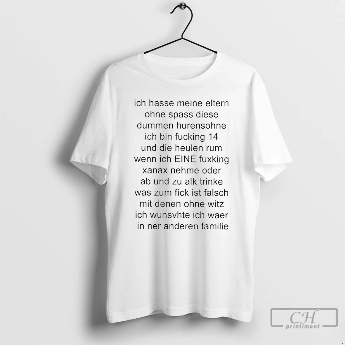 Premium Ich Hasse Meine Eltern Funny T-Shirts, Hoodie, Sweatshirt | PureTeeCo.com