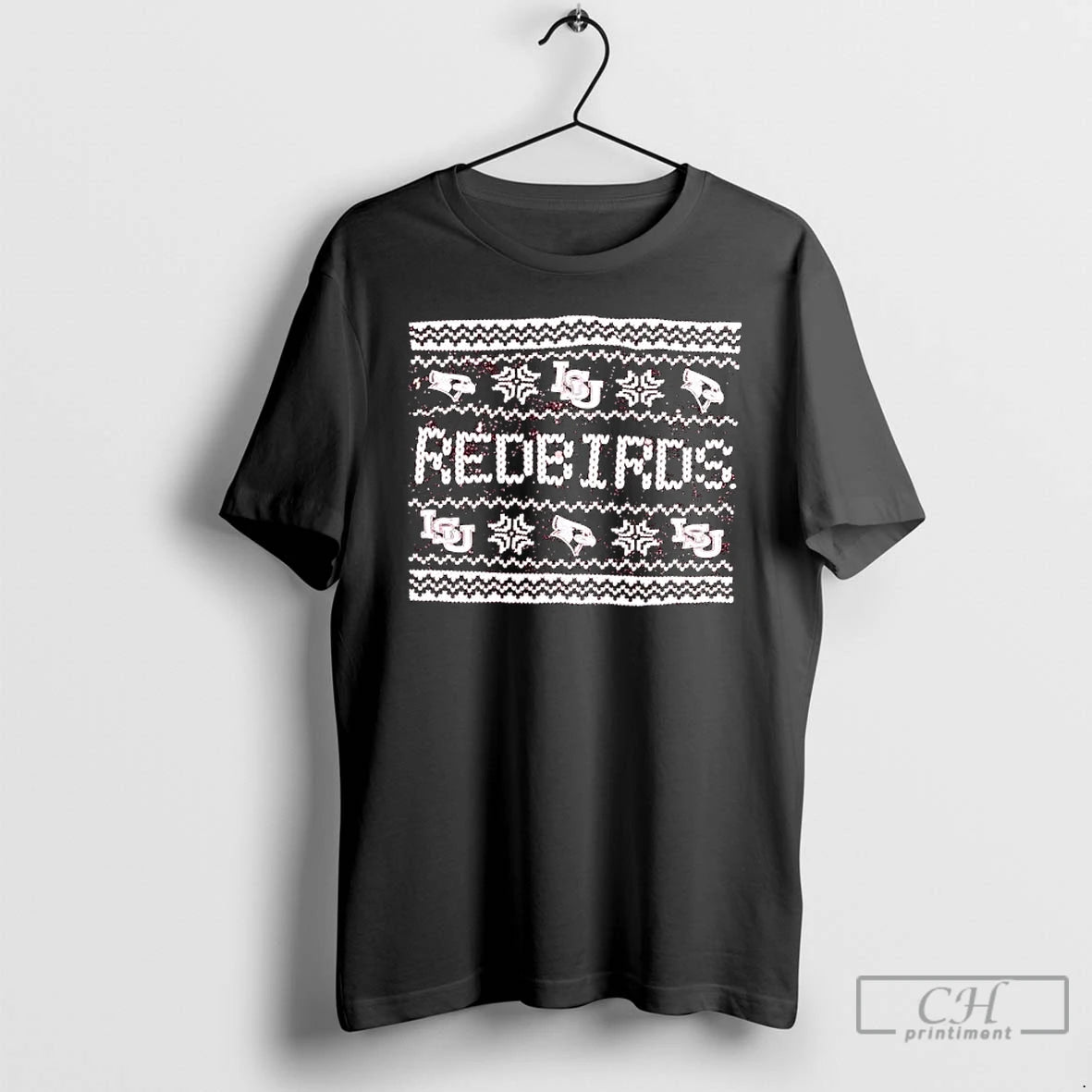 Premium Illinois State University Isu Redbirds Ugly Christmas T-Shirts, Hoodie, Sweatshirt | PureTeeCo.com