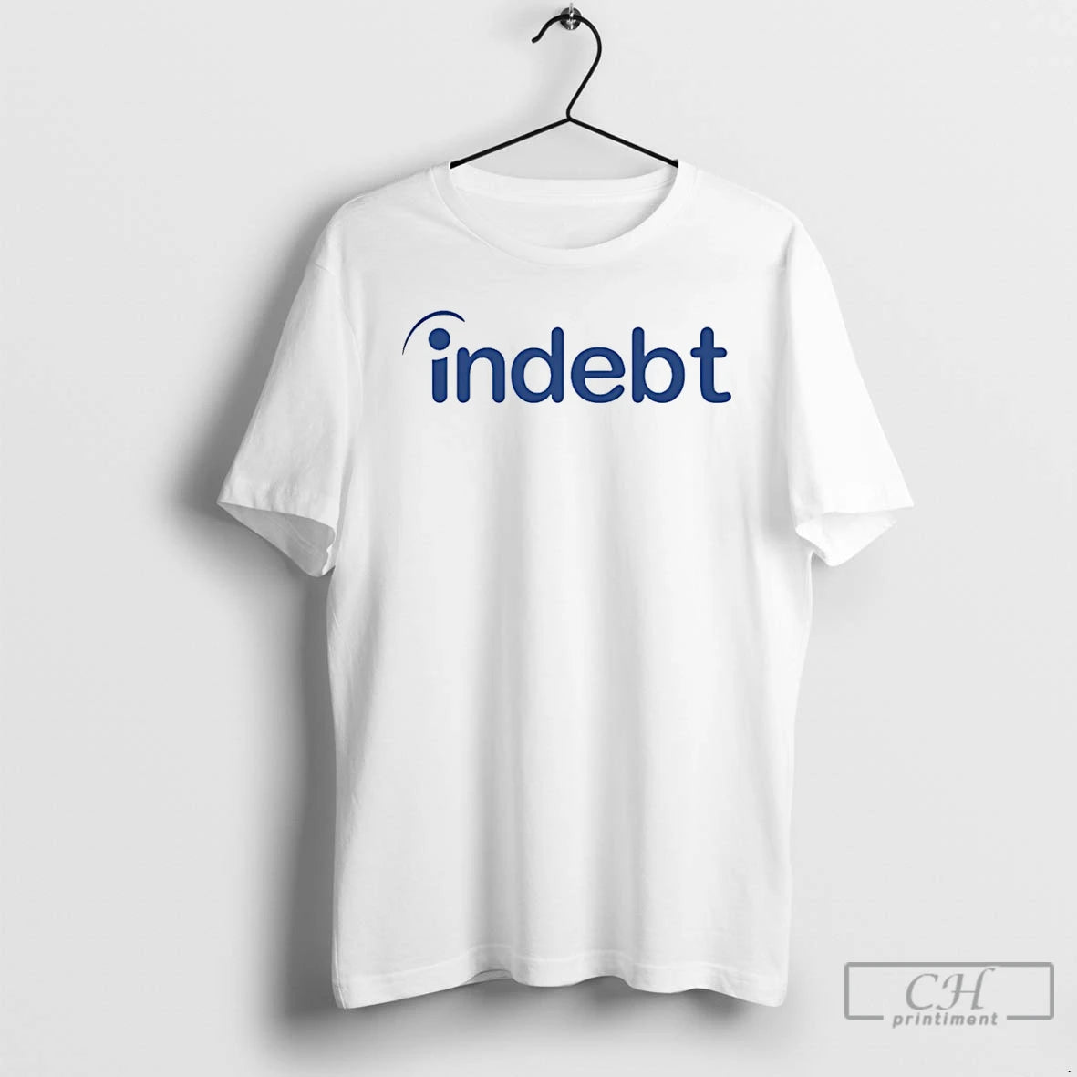 Premium Indebt Indeed Parody Logo T-Shirts, Hoodie, Sweatshirt | PureTeeCo.com
