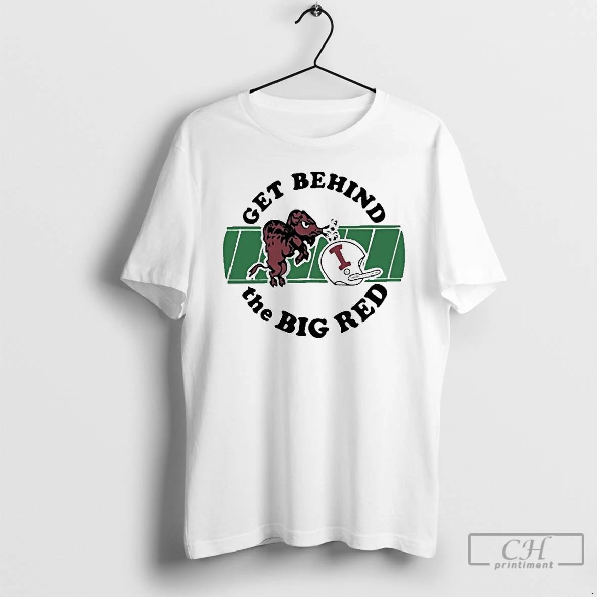Premium Indiana University Football Get Behind The Big Red T-Shirts, Hoodie, Sweatshirt | PureTeeCo.com