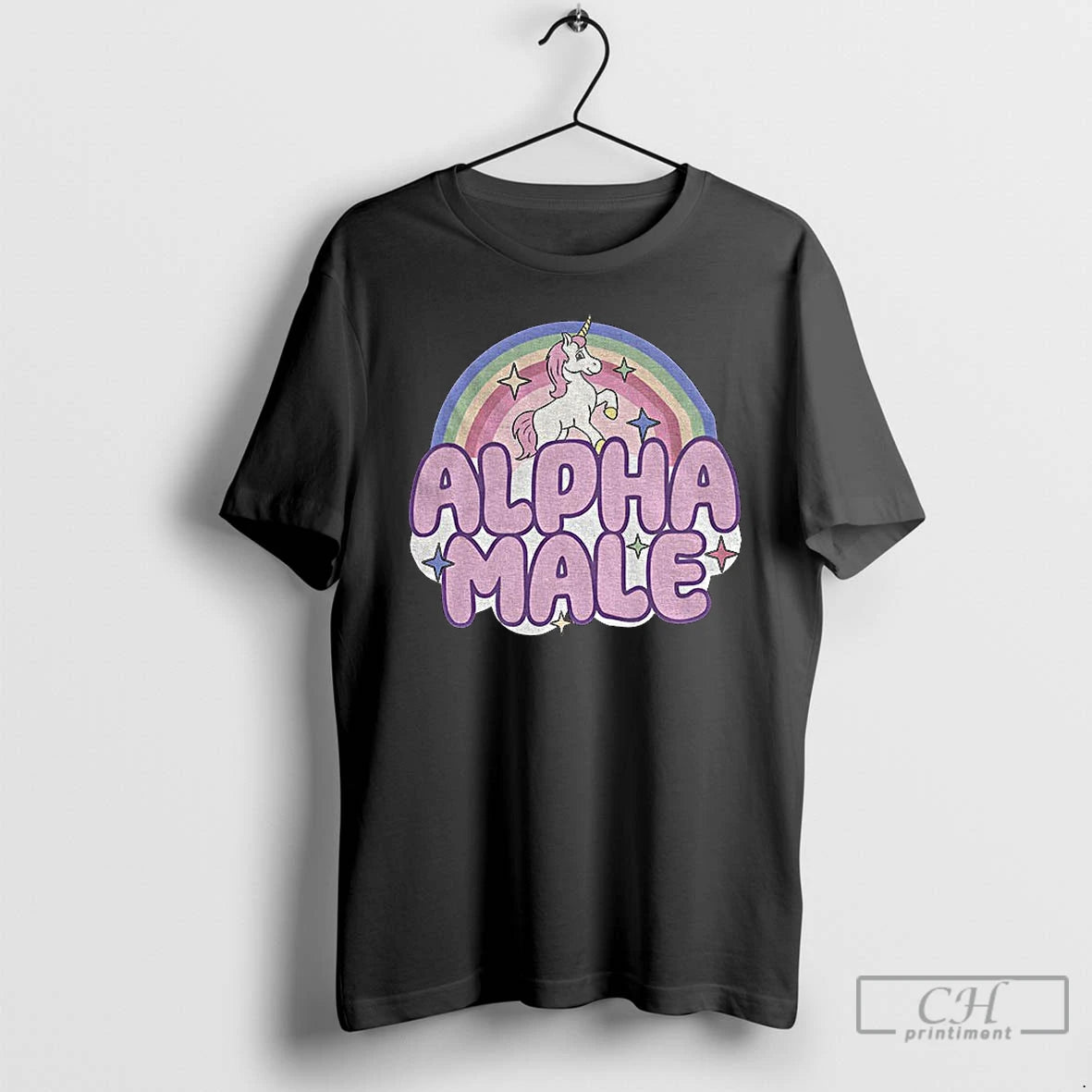 Premium Ironic Alpha Male Unicorn Rainbow T-Shirts, Hoodie, Sweatshirt | PureTeeCo.com