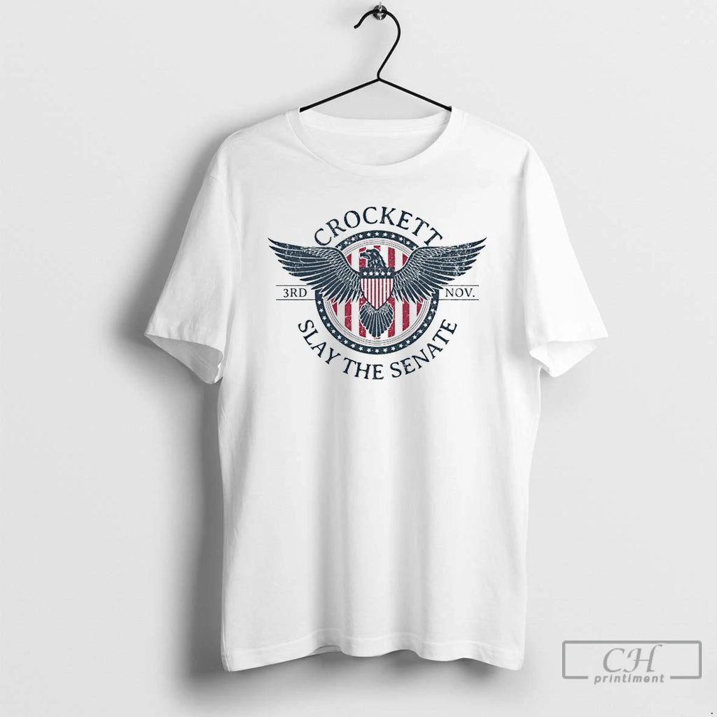 Premium Jasmine Crockett Slay The Senate Democrat Election Season Logo T-Shirts, Hoodie, Sweatshirt | PureTeeCo.com