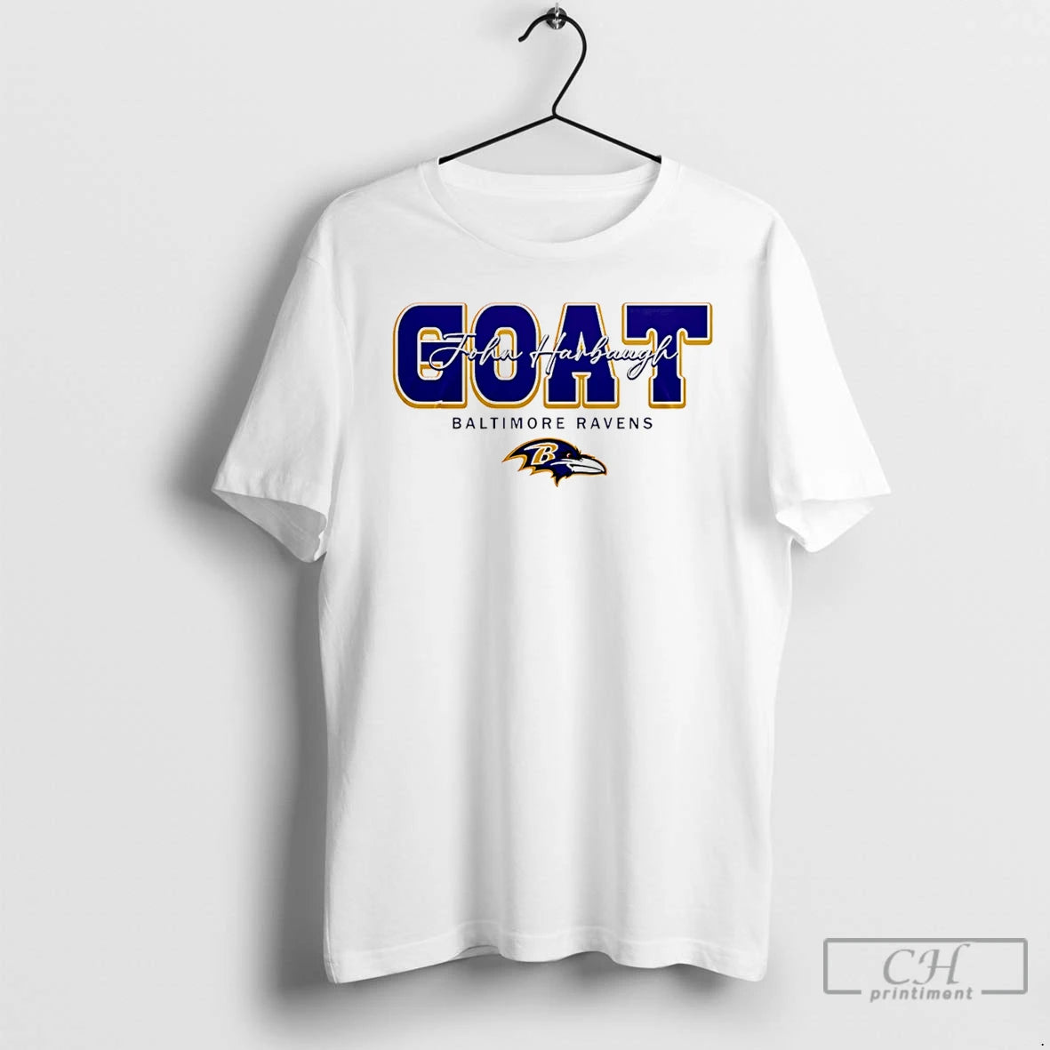 Premium John Harbaugh Goat Baltimore Ravens Logo T-Shirts, Hoodie, Sweatshirt | PureTeeCo.com