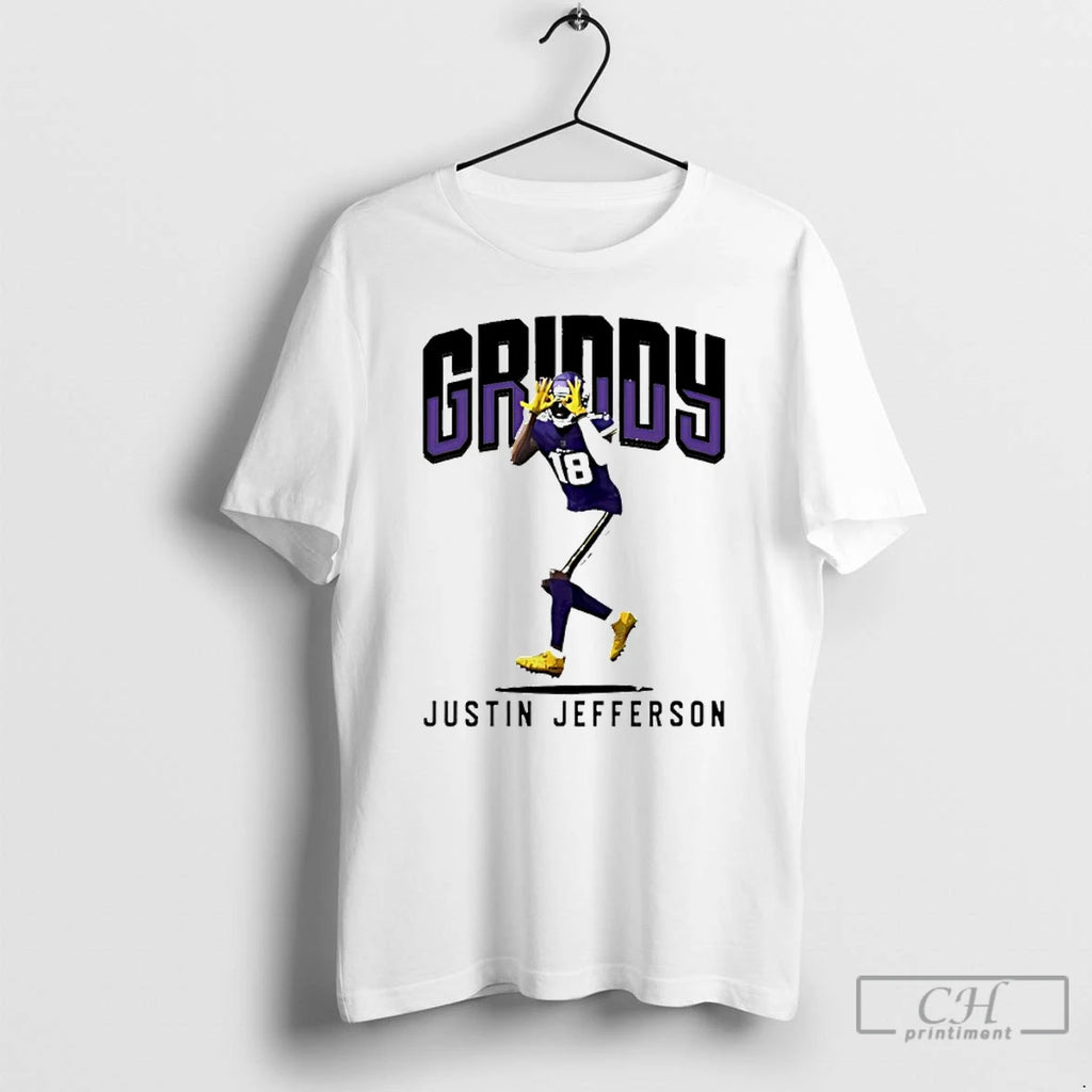 Premium Justin Jefferson Griddy Signature Graphic T-Shirts, Hoodie, Sweatshirt | PureTeeCo.com