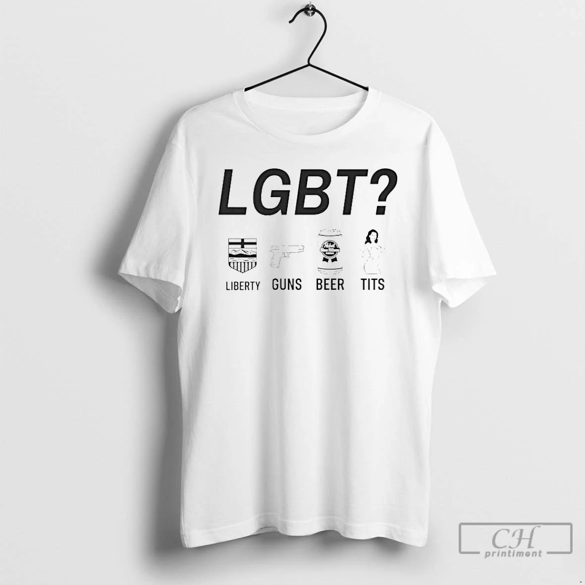 Premium Lgbt Liberty Guns Beer Tits Tee Hoodie, Sweatshirt | PureTeeCo.com