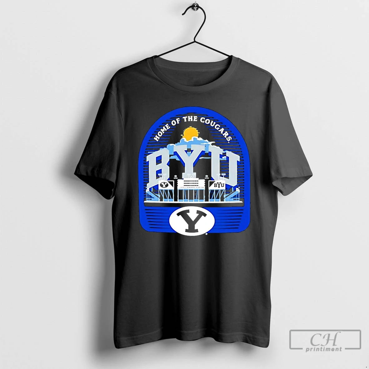 Premium Lavell Edwards Stadium Home Of The Byu Cougars T-Shirts, Hoodie, Sweatshirt | PureTeeCo.com