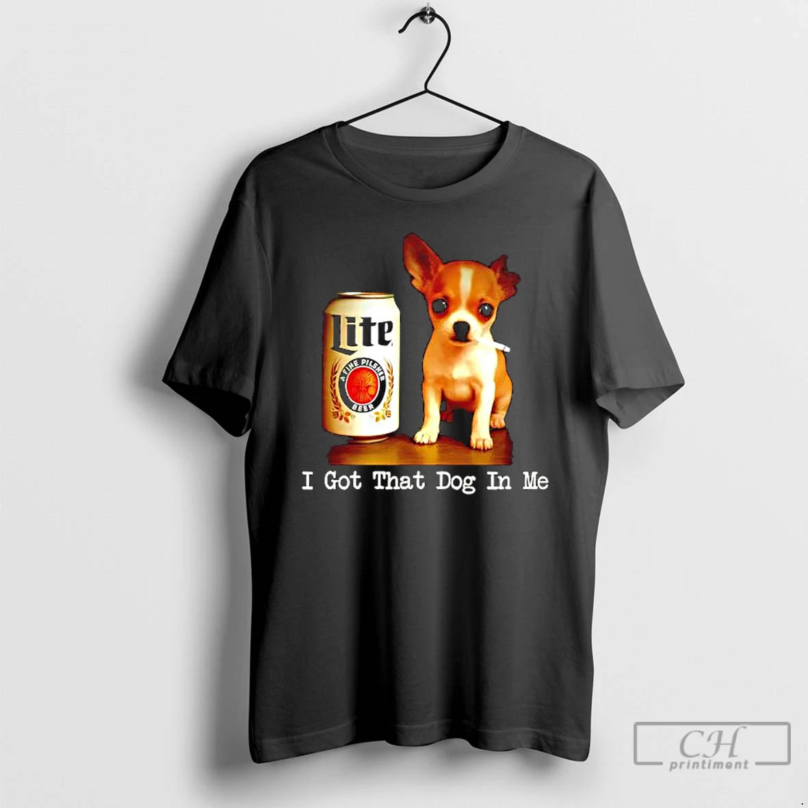 Premium Lite Beer And Smoking Dog I Got That Dog In Me Graphic T Shirts Hoodie, Sweatshirt | PureTeeCo.com