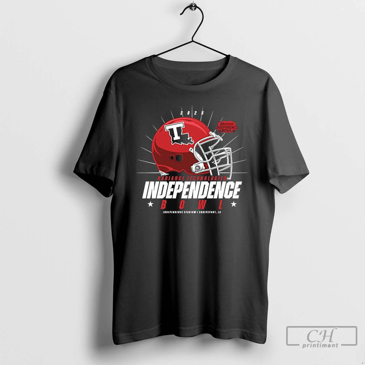 Premium Louisiana Tech Bulldogs 2025 Independence Bowl Helmet T-Shirts, Hoodie, Sweatshirt | PureTeeCo.com