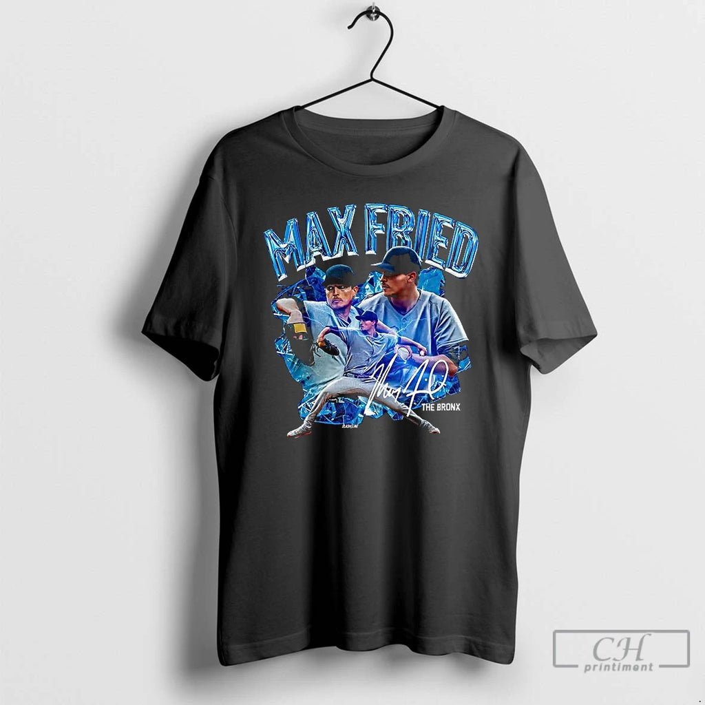 Premium Max Fried New York Yankees Baseball Eloso Signature Lighting Graphic T Shirts