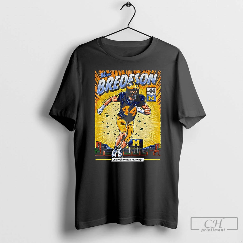Premium Michigan Wolverines 44 Max Bredeson Student Athlete Comic T Shirts