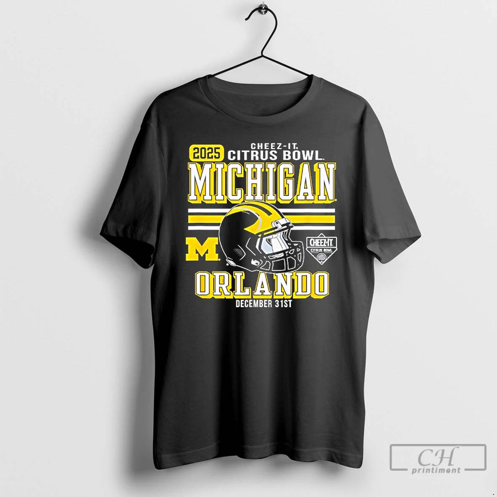 Premium Michigan Wolverines Cheez It Citrus Bowl Michigan 2025 T-Shirts, Hoodie, Sweatshirt | PureTeeCo.com