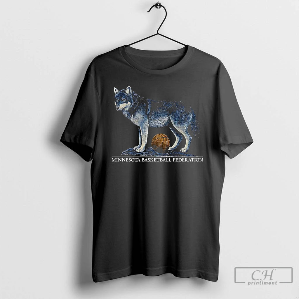 Premium Minnesota Basketball Federation Wolf T Shirts