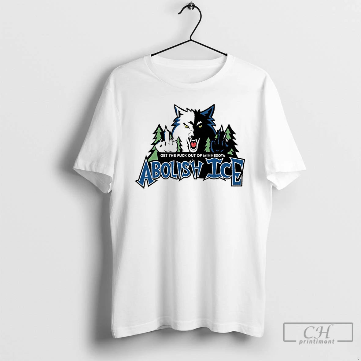 Premium Minnesota Timberwolves Get The Fuck Out Of Minnesota Abolish Ice T-Shirts, Hoodie, Sweatshirt | PureTeeCo.com