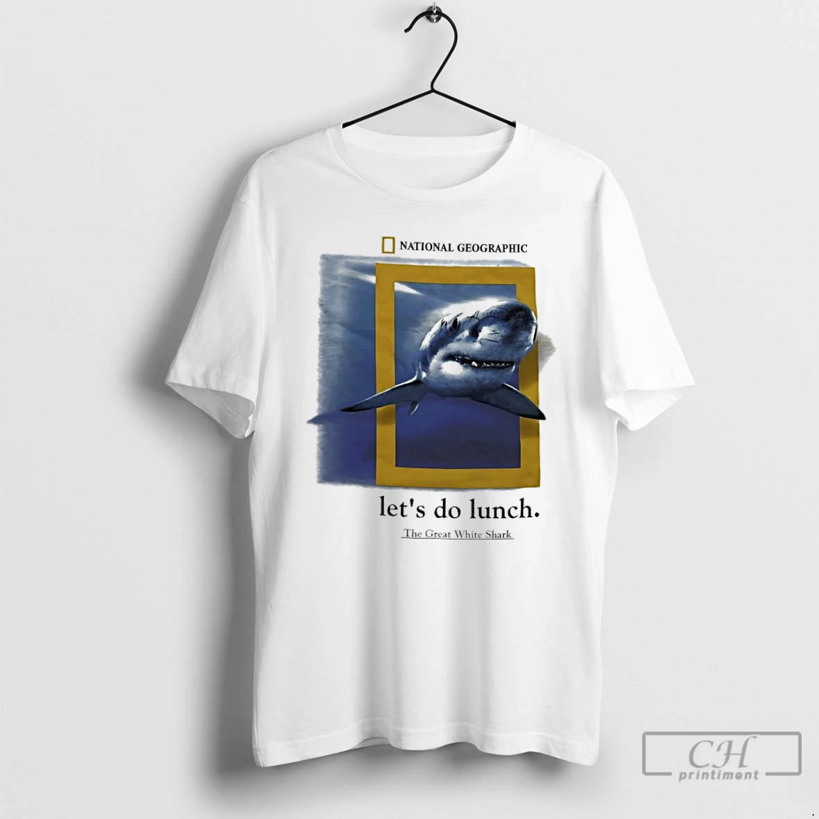 Premium National Geographic Lets Do Lunch Shark T-Shirts, Hoodie, Sweatshirt | PureTeeCo.com