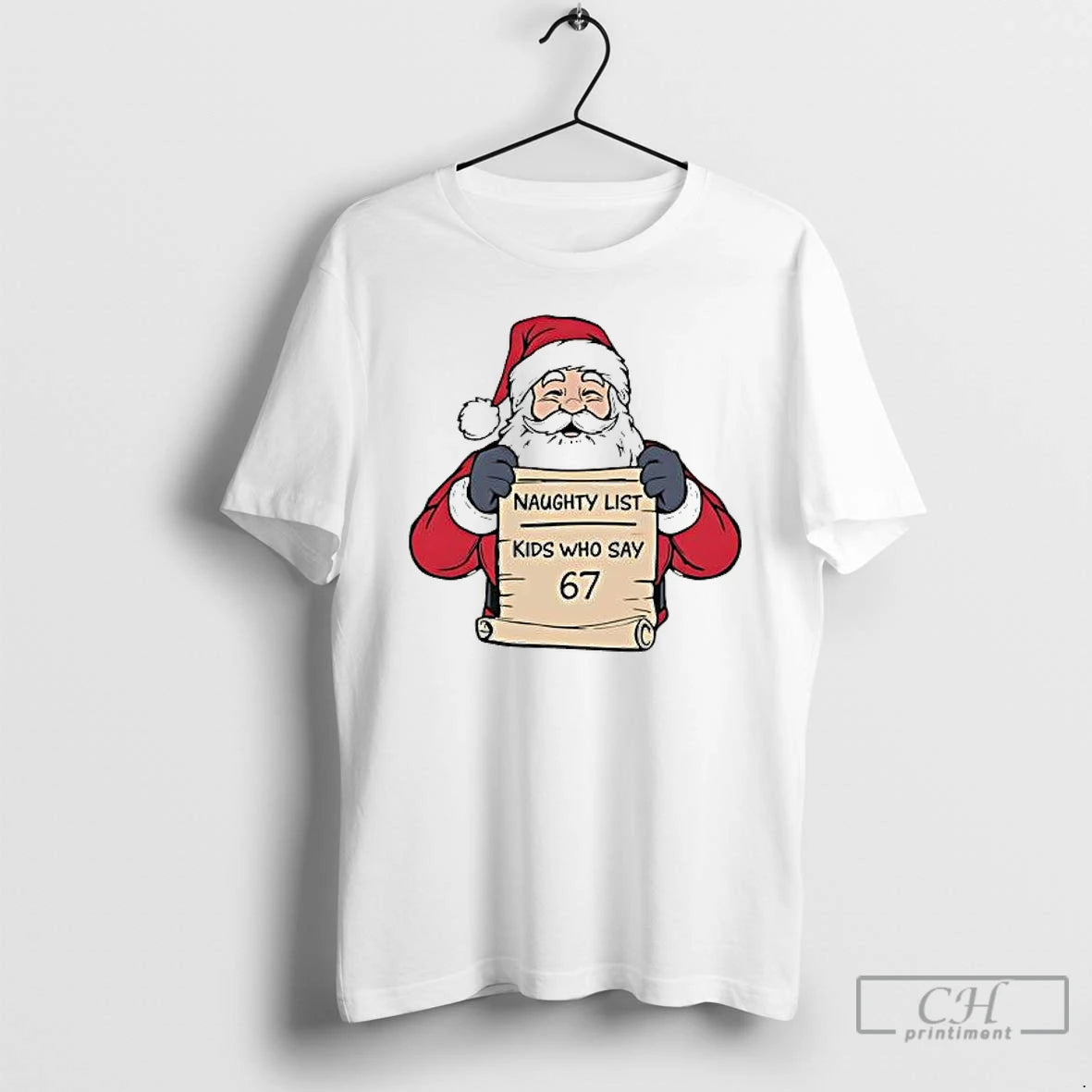 Premium Naughty List Kids Who Say 67 Santa T-Shirts, Hoodie, Sweatshirt | PureTeeCo.com