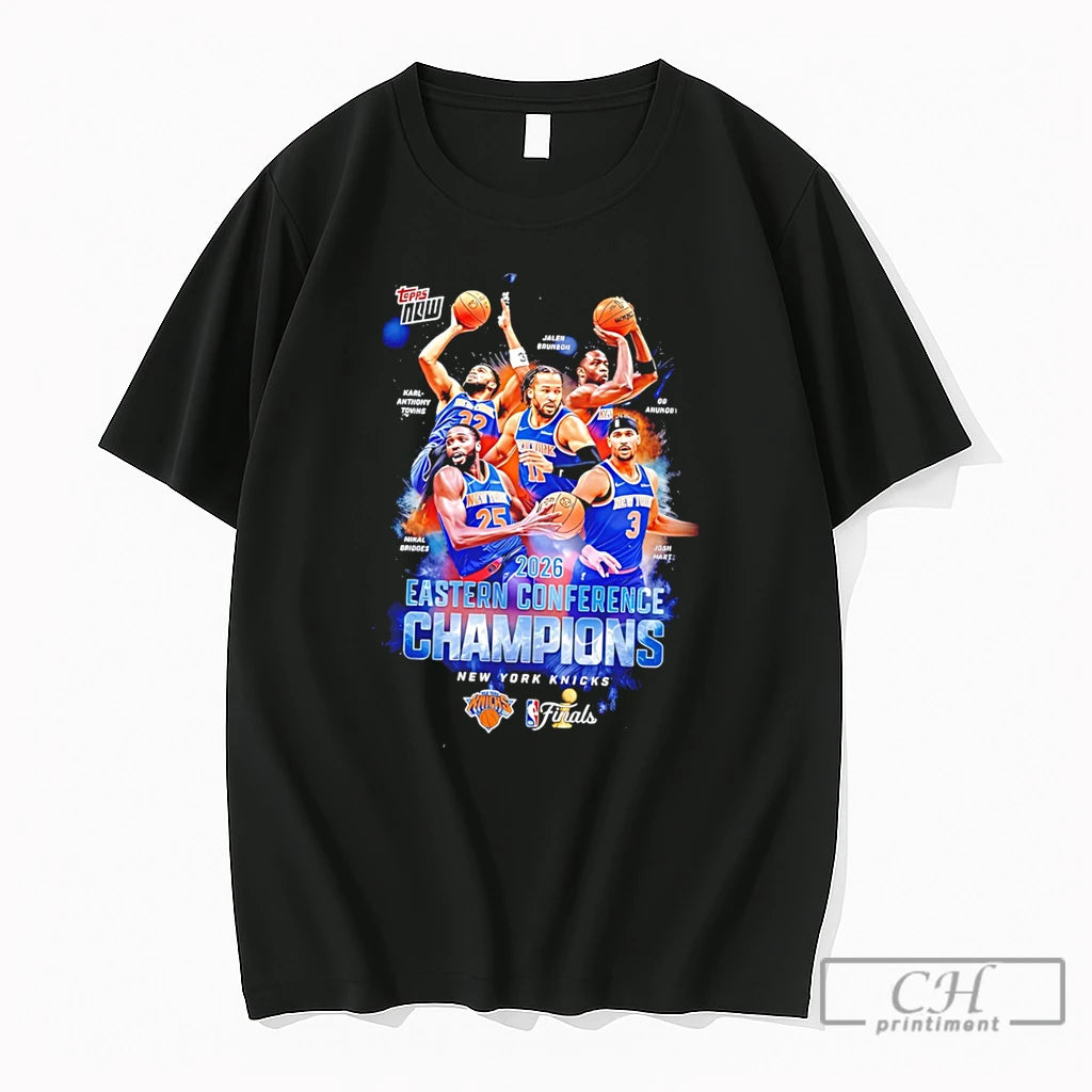Premium New York Knicks Topps Now 2026 Eastern Conference Champions Tee