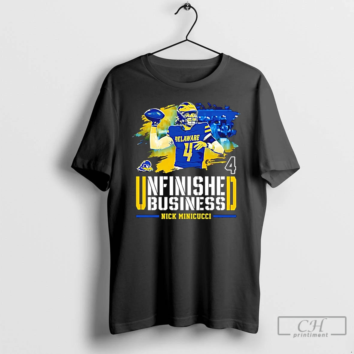 Premium Nicholas Minicucci Delaware Football Ncaa Unfinished Business T-Shirts, Hoodie, Sweatshirt | PureTeeCo.com