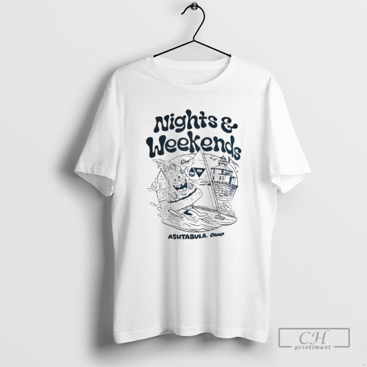 Premium Nights Weekends Ashtabula Ohio Pizza Graphic Shirt Sweater Hoodie, Sweatshirt | PureTeeCo.com