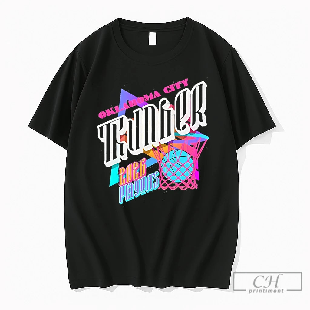 Premium Oklahoma City Thunder Basketball 2026 Playoffs Retro