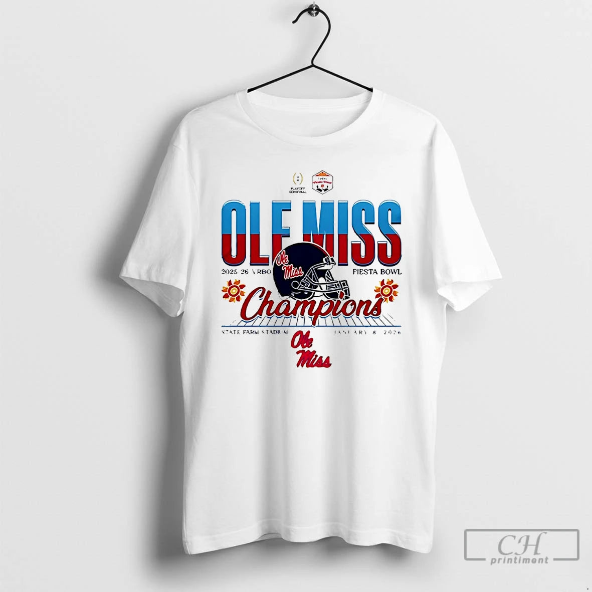 Premium Ole Miss Rebles 2026 Fiesta Bowl Champions Football Helmet T-Shirts, Hoodie, Sweatshirt | PureTeeCo.com