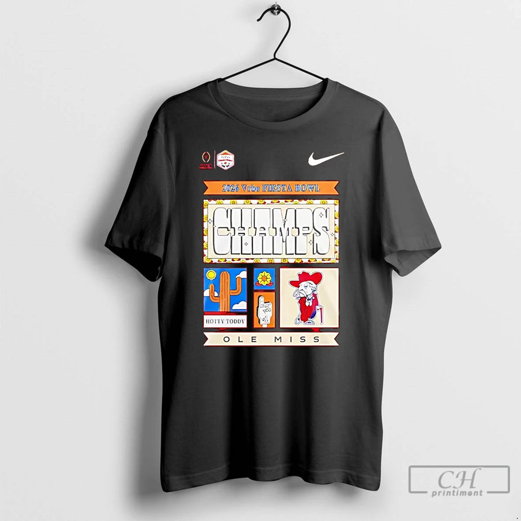 Premium Ole Miss Vrbo Fiesta Bowl Champion 2026 T-Shirts, Hoodie, Sweatshirt | PureTeeCo.com