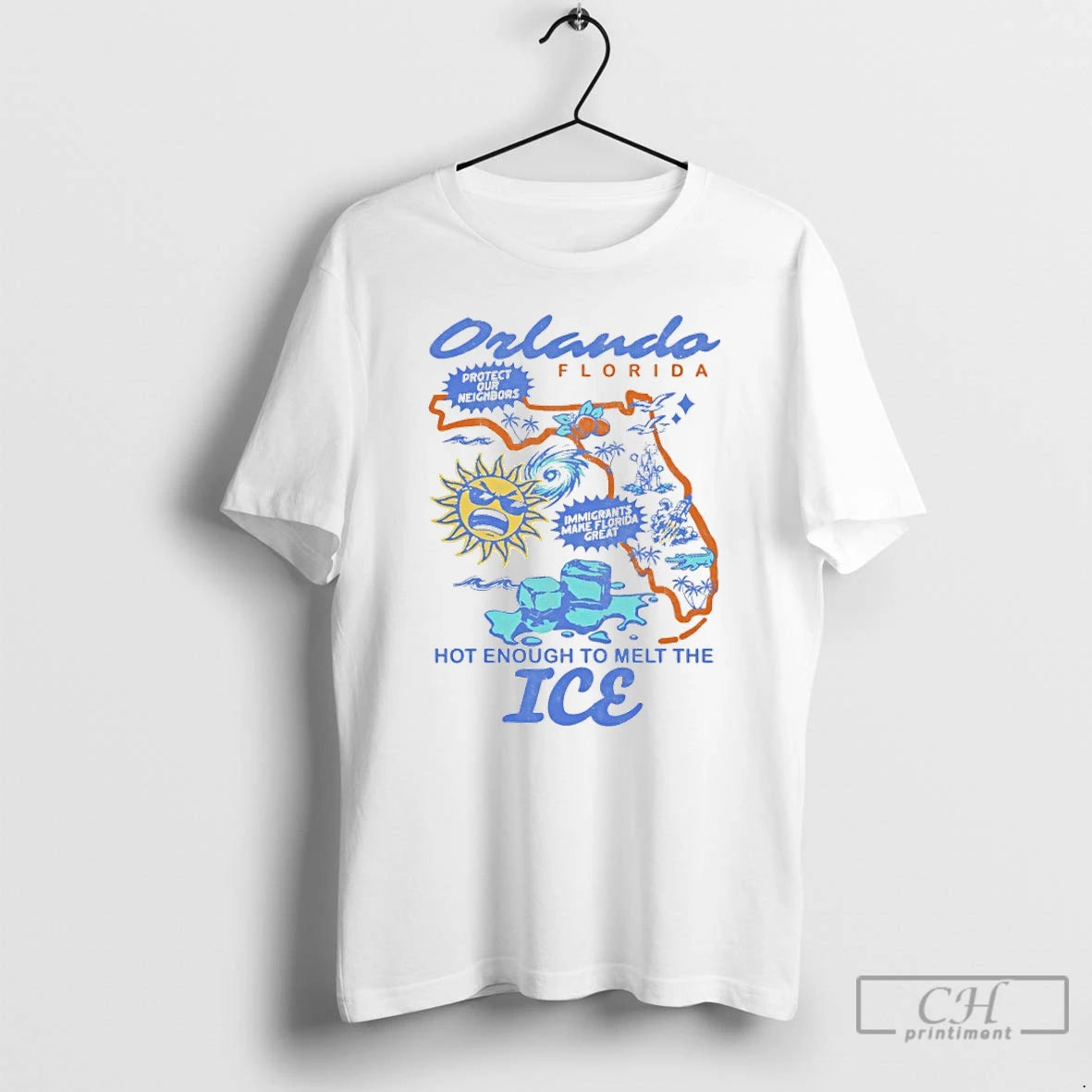 Premium Orlando Florida Lost Bros Hot Enough To Melt The Ice T-Shirts, Hoodie, Sweatshirt | PureTeeCo.com