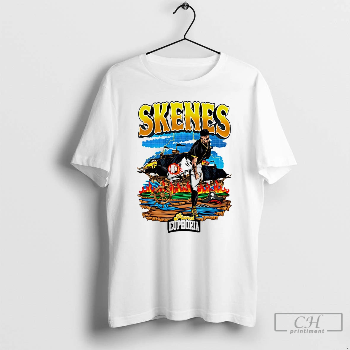 Premium Paul Skenes Pittsburgh Pirates Hand Drawn Artwork T-Shirts, Hoodie, Sweatshirt | PureTeeCo.com