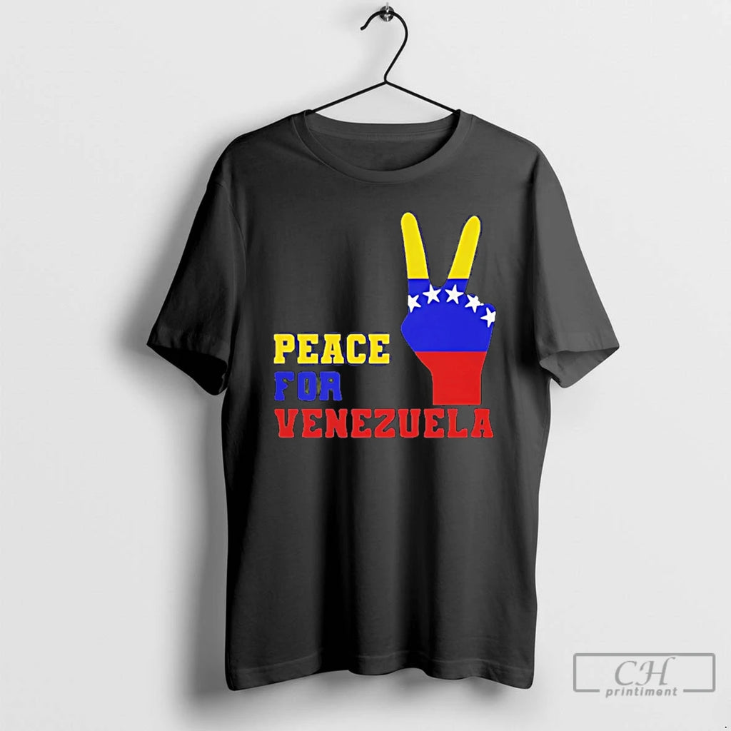 Premium Peace For Venezuela Anti War T-Shirts, Hoodie, Sweatshirt | PureTeeCo.com