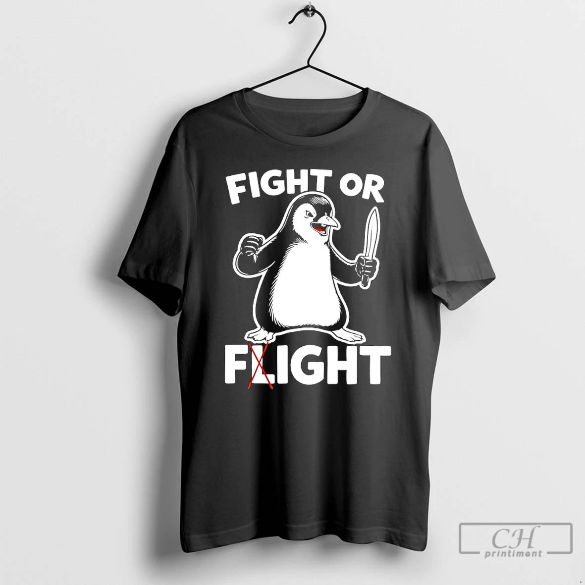 Premium Penguin Fight Or Flight 2026 Meme T-Shirts, Hoodie, Sweatshirt | PureTeeCo.com
