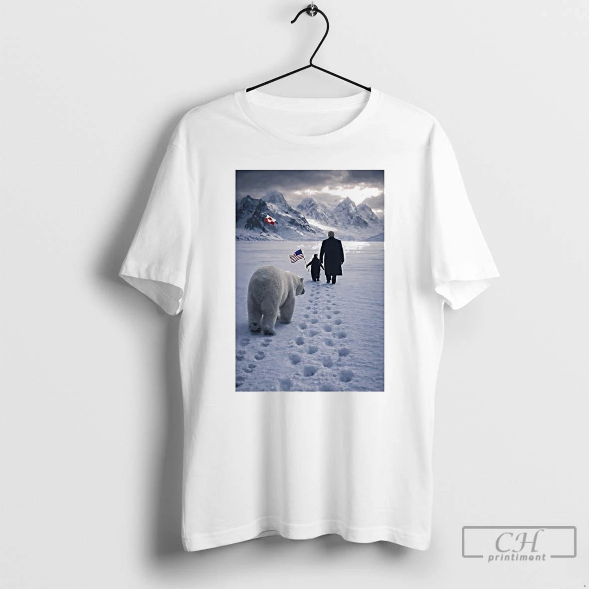 Premium Penguin With Trump And Polar Bear Greenland T-Shirts, Hoodie, Sweatshirt | PureTeeCo.com