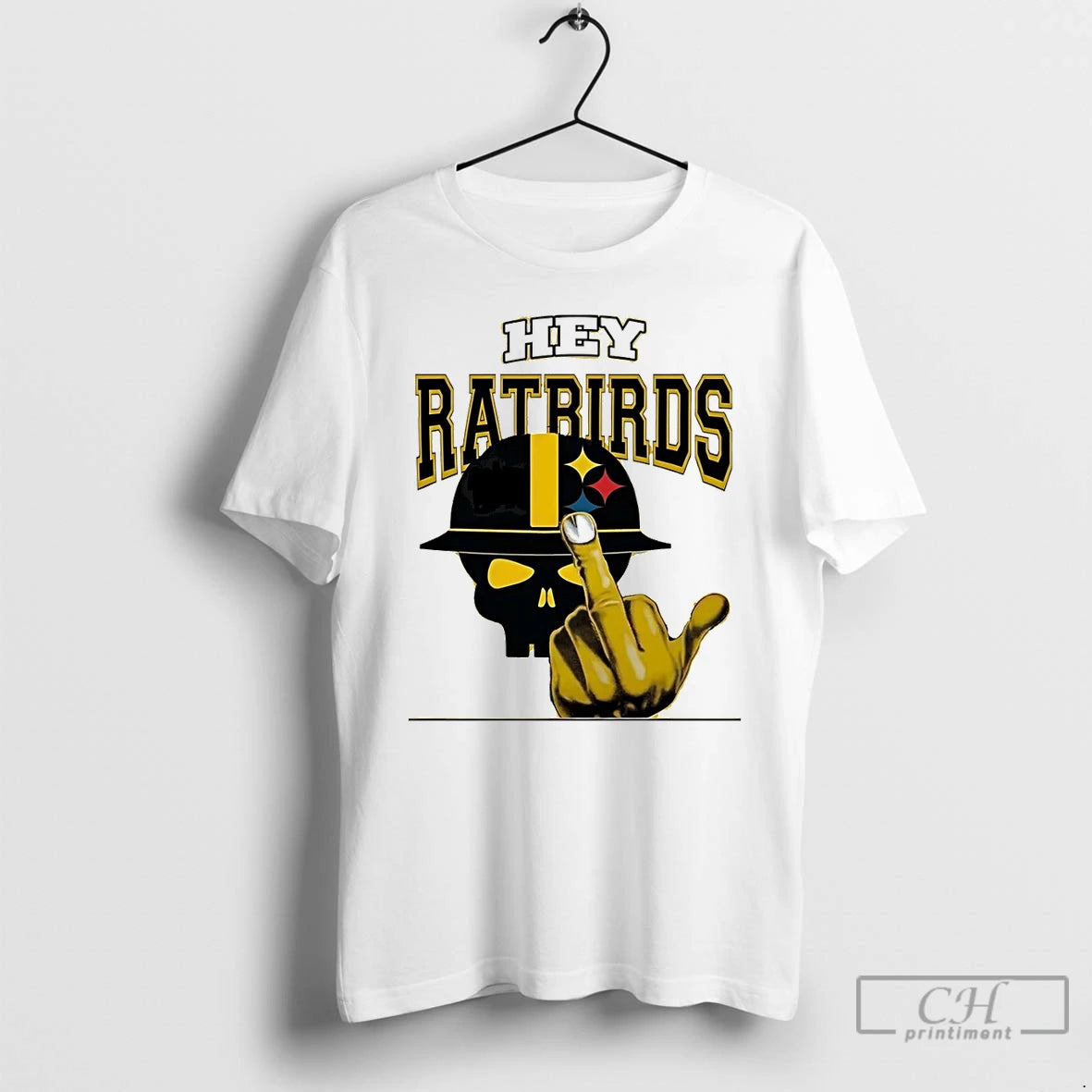 Premium Pittsburgh Steelers Football Middle Finger Hey Ratbirds T-Shirts, Hoodie, Sweatshirt | PureTeeCo.com
