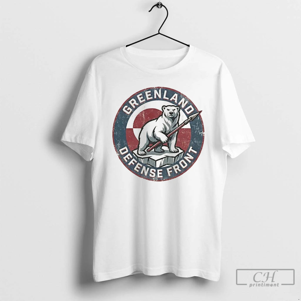 Premium Polar Bear Greenland Defense Front Hands Off Greenland Logo T-Shirts, Hoodie, Sweatshirt | PureTeeCo.com
