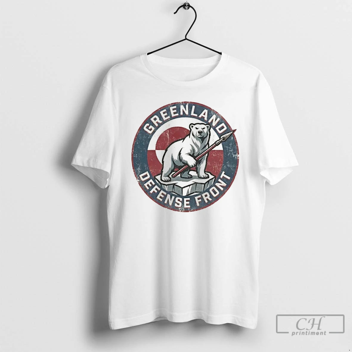 Premium Polar Bear Greenland Defense Front Hands Off Greenland Logo T-Shirts, Hoodie, Sweatshirt | PureTeeCo.com