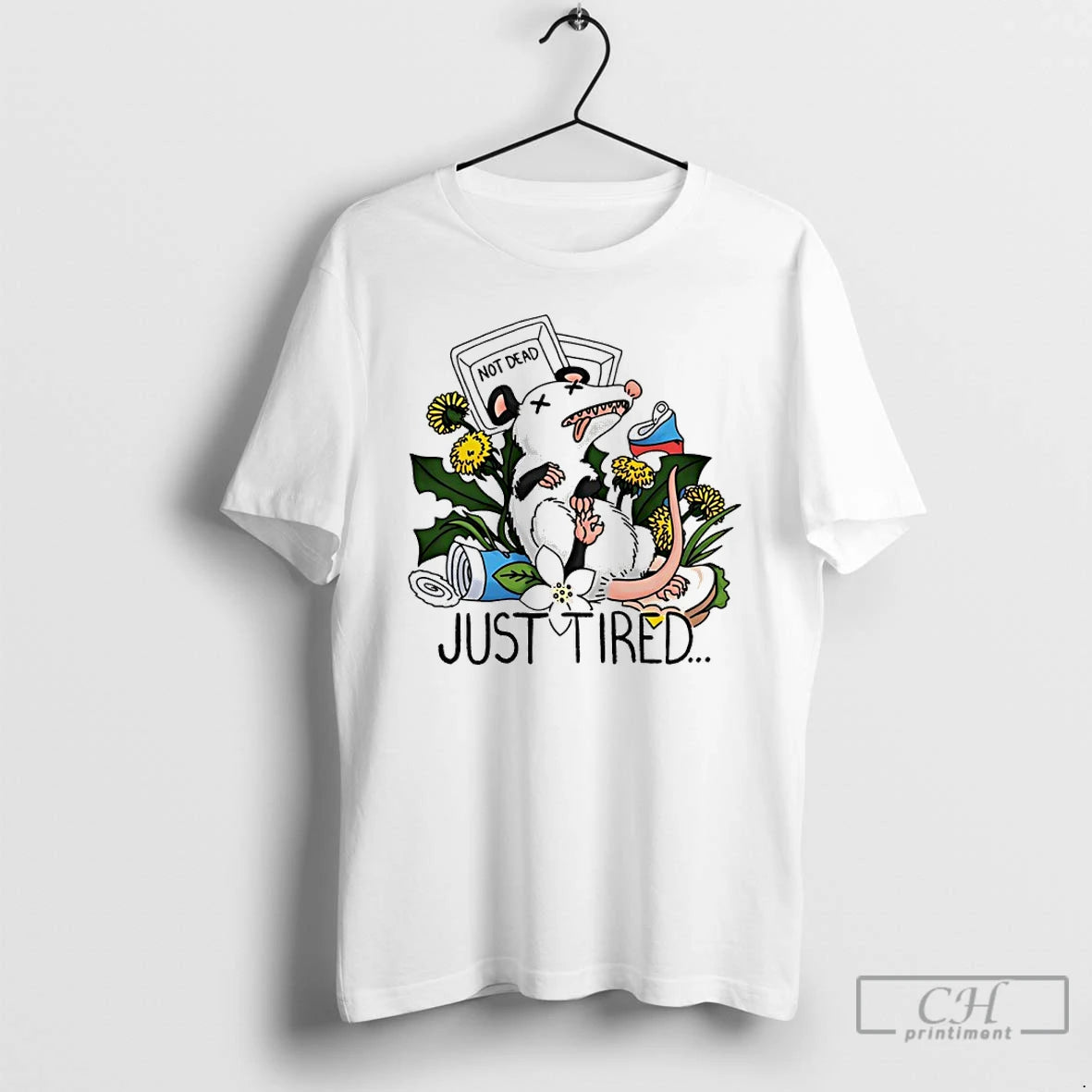 Premium Possum Not Dead Just Tired Meme T-Shirts, Hoodie, Sweatshirt | PureTeeCo.com