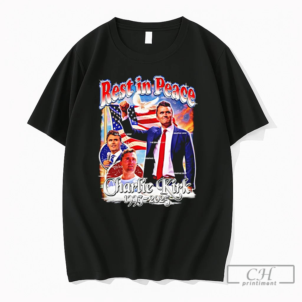 Premium Rip Charlie Kirk Rest In Peace Memorial 1993 2025