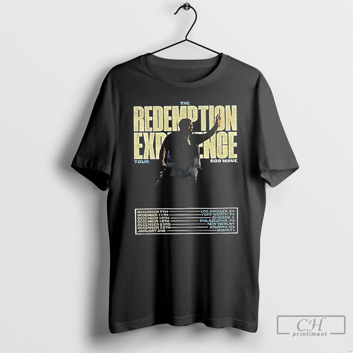 Premium Rod Wave The Redemption Experience World Tour 2025 T-Shirts, Hoodie, Sweatshirt | PureTeeCo.com