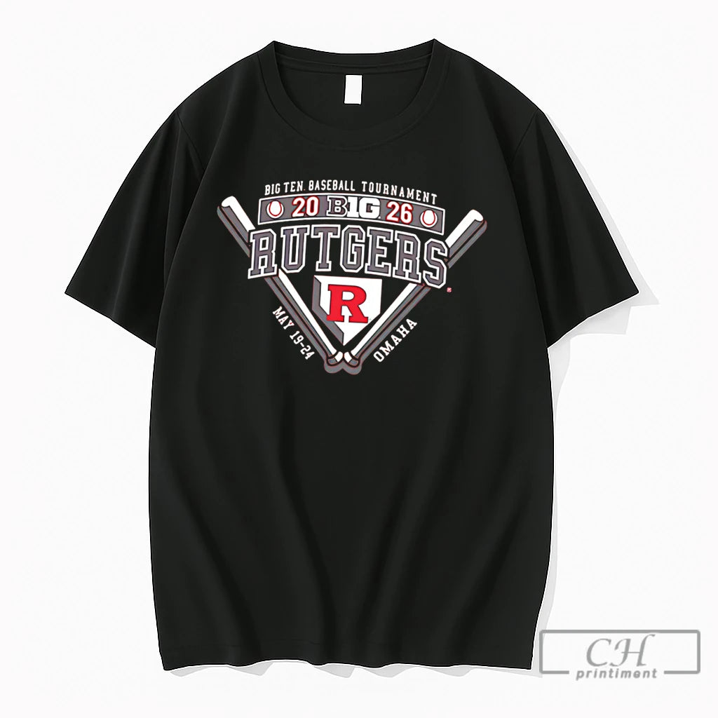 Premium Rutgers Scarlet Knights 2026 Big Ten Baseball Tournament Participant Tee