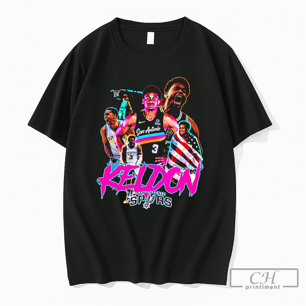 Premium San Antonio Spurs Keldon Johnson Player Collage Tee