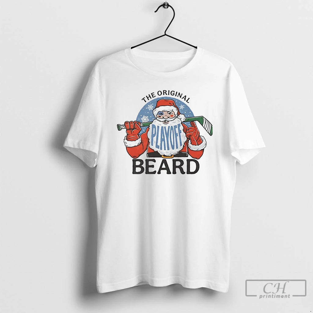 Premium Santa The Playoff Beard Christmas T-Shirts, Hoodie, Sweatshirt | PureTeeCo.com