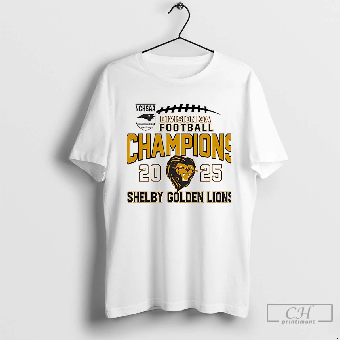 Premium Shelby Golden Lions 2025 Nchsaa Division 3a Football Champions Christmas T-Shirts, Hoodie, Sweatshirt | PureTeeCo.com