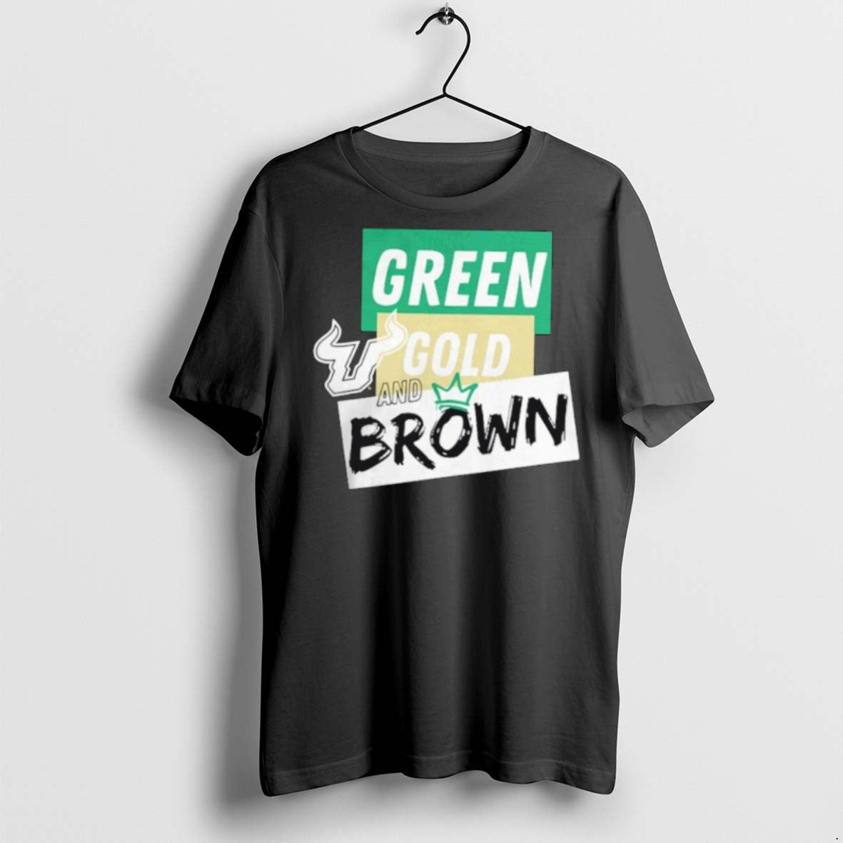 Premium South Florida Bulls Green Gold And Brown T Shirts